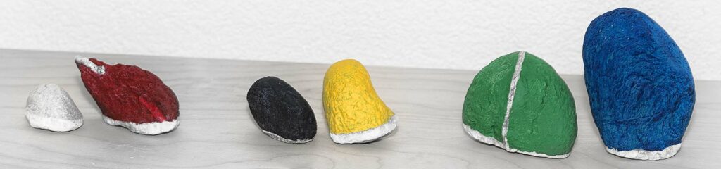 Die Methode der six thinking hats umgesetzt als six thinking stones